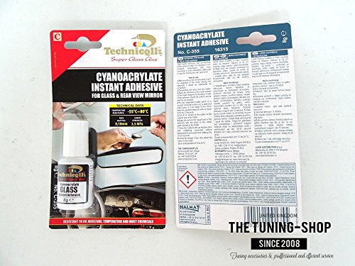 2  x pegamento adhesivo transparente para vidrio y espejo retrovisor 8  G de alta calidad Nueva