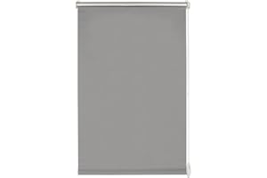 Gardinia Tenda a Rullo Termica EASYFIX con Fissaggio a Incastro o con Adesivo, Altamente Riflettente, Risparmio energetico, Opaca, Tutte Le Parti di Montaggio Incluse, Grigio, 55 x 150 cm (LxH)