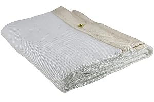 JACKSON SAFETY J2711 Couverture de protection en fibre de verre non revêtue, 1 m x 1 m, température de travail 550 °C, avec œillets de suspension