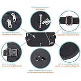 Flache Reise-Bauchtasche mit RFID-Blocker | Unauffälliger Geldgürtel in verschiedenen Farben – von Globeproof® (Schwarz) - 