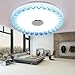 Produktbild Yhongyang 36W LED-Decke Light Moderne Musik-Leuchten Mit Bluetooth-Lautsprecher Mobile APP Zoom Light Round Korridor Light Smart Home Light Party Light Ø50cm (Weißes Licht),Blue