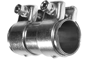 BITS4REASONS E-Tech Nouveau MODÈLE RACCORDEMENT/RACCORD DE Tuyau D'ÉCHAPPEMENT RÉGLABLE Heavy Duty 39MM À 40MM, 125MM Long EC002