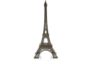 YUMILI Paris Tower Decor – kreatywna metalowa figurka w stylu vintage, wieża Paryża Eiffla, model statuetki, imitacja, pamiątki z podróży, symbol Paryża (25 cm)