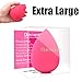 Dolovemk® | Extra Large Beauty Egg Blender Makeup Sponge Face Foundation Blending Puffs, Height:8.5cm(Dry)/10cm(Wet) (Rose)
