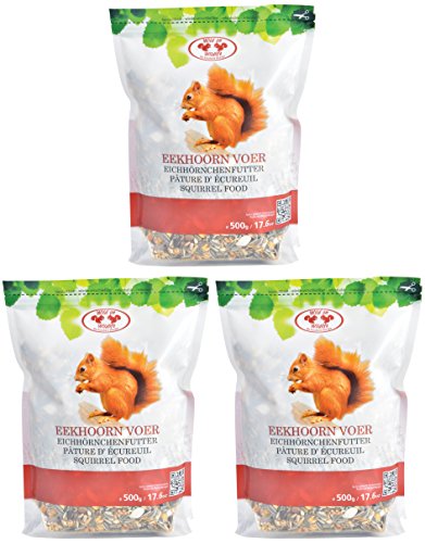 Preisvergleich Produktbild Eichhörnchenfutter, 500 gr., 3 Stück