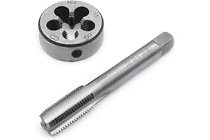 Aoyswuz 2 Piezas Machos M14 x 1,5 Terraja y Machos de Roscar HSS Métrica Máquina Rosca Macho, Machos y Troqueles Métricos para Roscado Reparación (M14)