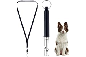 JYNXOR 1pcs Fischietto Ultrasuoni per Cani, Fischietto Scacciacani, Fischietto per Cani con 1 Cordini, Fischietto Ultrasuoni, Forte e a Lungo Raggio, Fischietto per L'addestramento del Cane (Nero)