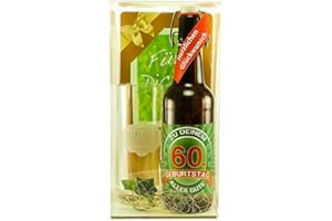 SÜNGROSS Bier Geschenk zum 60.Geburtstag Geburtstagsgeschenk sechszigster Geburtstag Bier Geschenkset zum 60. Geburtstag