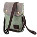 Produktbild Canvas Mini Cross Body Handy Tasche Universal Handy Tasche Geldbörse mit Handschlaufe für Frauen Mädchen Kinder für iPhone 7 Plus 6 Plus X 6S Galaxy Note 5 4 3 Mega 2 6.3 + Schlüsselanhänger (grün)