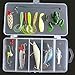 Produktbild Lixada 16Pcs Artificial Fishing Lure Set Hard Soft Bait Minnow Spoon Crank Shrimp Jig Hook with Fishing Tackle Box