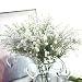 Produktbild Mitlfuny Unechte Blumen, Künstliches Gypsophila mit Blumen Seidenrosen Plastik Köpfe Braut Hochzeitsblumenstrauß für Haus Garten Pfingstrose Floral künstliche Seide Künstliche Flanell Blume Brautstrauß Hochzeitsfeier Home Decor (Weiß(6 PC Bifurcation))