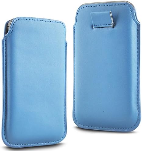 TWIN VALUE PACK - 2 x LIGHT BLUE SUPERIOR PU SOFT LEATHER PULL FLIP TAB CASE COVER POUCH FOR NOKIA 103 BY N4U ACCESSORIES