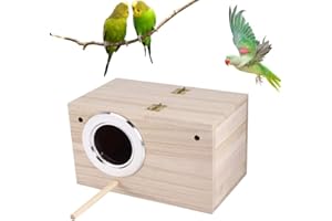 CAIYUANGJ Haustier Vogelzuchtbox, Vogelzuchtbox, Vogelhaus Nisthaus, Sittich Nistkasten, Vogelhaus Haustier Zubehör aus Holz, Brutkasten Vogelhauss, Holz, für Sittich, Papageien (25x13x13 cm)