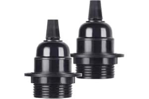 TIANFAN 2 Pz/Pacco Edison Vite ES E27 Lampadina Portalampada Presa a Sospensione Bachelite Nera