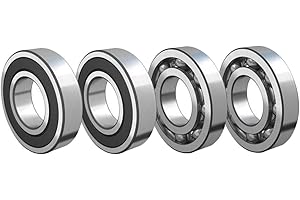 TUZUK 4 Stück 6300-2RS Kugellager Abgedichtet 10x35x11mm Vorgeschmiert/Chromstahl/Gummi Doppeldichtung, 6300RS Rillenkugellager