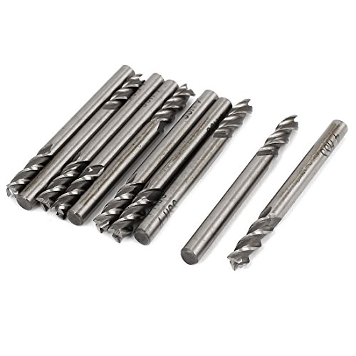 10 x 4 x 4 mm mit geradem Schaft, HSS, 3 Flöten Schaftfräser Fräser