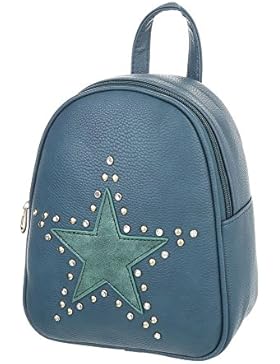 iTal-dEsiGn Damentasche Kleine Rucksack Freizeittasche In Used Optik Kunstleder TA-M1103