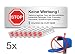 Produktbild 5X Aufkleber Schild Sticker Keine Werbung kostenlose Zeitungen, Zeitung, Flyer, Wurfwerbung Wetterfest - Werbung Nein Danke für Briefkasten