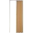 PVC Plastic Folding Door Internal Doors Sliding 7 Panels Divider Magnetic Yellow