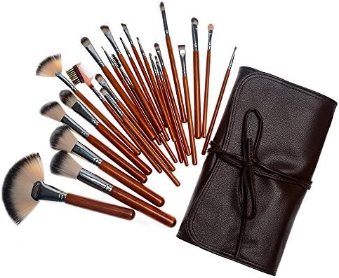 Professional 24pcs Makeup Brushes Set Beauty Powder Blending Face Kabuki Brush pincel maquiagem Cosmetic Tools with Leather Case