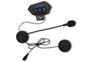 ORETG45 Casco Auricular BT-12 Portátil uetooth Estéreo Motocicleta Interfono Intercomunicador Montar con micrófono Manos Libres Al Aire Libre Suave Largo Espera Música Universal