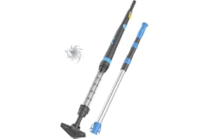 Oxseryn Akku-Pool-Staubsauger, manueller kabelloser Poolsauger mit elektrischer Rundbürste zur Reinigung der Wasserlinie, tragbar und wiederaufladbar für oberirdische Pools, Spas und Whirlpools