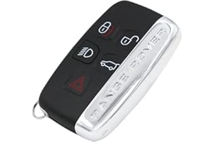 KUYUANSU Coque de clé à Distance Fob 5 Boutons pour Land Rover Range R0ver Sport LR4 Evoque côté avec Mots