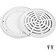 Main Drain Cover, Diameter 8 Inch Pool White Durable Drain Cover Sturdy ABS Plastic Pool Main Drain Cover Compatible for Hayward SP-1030 Swimming Pool Accessories
