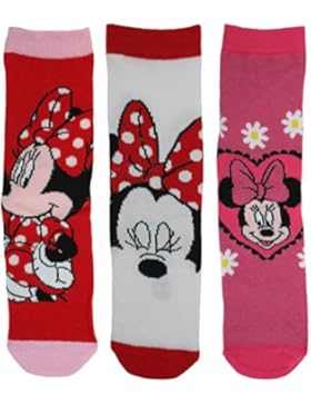 Disney-Figur, 3er-Pack, Minnie-Maus-Socken aus Baumwolle