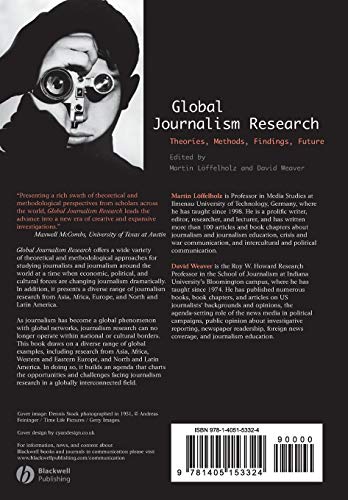 Preisvergleich Produktbild Global Journalism Research: Theories, Methods, Findings, Future