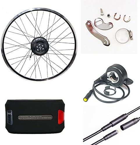 Only Three Steps Convert Bike to Ebike with ELECYCLE Electric Bike Converison Kit, Samsung Lithium Battery Included (V Brake, 700cc)