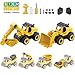 Produktbild iBaseToy Take Toys, DIY-BAU-LKW mit batteriebetriebenem Bohrer für Kinder, 2 Spielzeugfahrzeuge können zu 6 Modellen zusammengebaut Werden, darunter Bagger, Bulldozer usw., STEM-Lernspielzeug