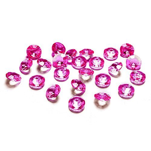 Kristall-Diamanten, 1,2cm, 100 Stück, dark pink