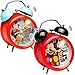 Produktbild 2 Stück _ Wecker - " Disney - Mickey Mouse " - LED Licht - Kinderwecker Analog - Glocken Alarm - Metall - Kunststoff / Plastik - Mädchen & Jungen - Micky Maus / Playhouse - Comic Figur - Mäuse / Junior Clubhouse Wunderhaus / Metallwecker / Nachtlicht - Beleuchtung - Glockenwecker - für Kinder & Erwachsene - Doppelglockenwecker - Lernwecker / Lernuhr - Lichtwecker / Tischuhr - Standuhr