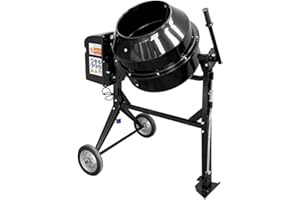 SOGI BEM-120 Betoniera elettrica a bicchiere - capacità 120 L - motore 550 W - per calcestruzzo, malta e intonaco - nera