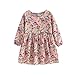 Produktbild feiXIANG kleinkind Kleid mädchen kleid lange ärmel Rock prinzessin Kleid party kleider kinder kleidung Mädchen gedruckt Bekleidung Baby A-Linie Kleid (120, Rosa)