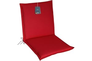 LILENO HOME Gartenstuhl Auflagen als [1er Set - Niedriglehner] in Bordeaux - Bequeme Liegen als Sitzauflagen für Gartenmöbel - Stuhlkissen für Gartenstühle und Klappstühle Malt