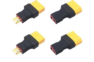 LinsyRC 2 Paar XT90 auf Deans T-Stecker Stecker RC Stecker Buchse Adapter für RC Auto Flugzeug Lipo Batterie ESC