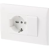 Electraline 22120 Universal Socket Block + Diverter with Plate/Set Plate Pre-Assembled 1 Universal Socket P40 16A + 1 Diverte