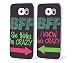 Produktbild GALAXY S7 Hülle -TTOTT 2X Hülle Floral Best Friend Paar Cases neue Art und Weise Passende BFF 2 Stück TPU Fall Auto Stoß- Hülle für SAMSUNG GALAXY S7 Bester Freund Geschenk Geburtstagsgeschenk