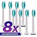 Produktbild Orax Ersatzbürsten kompatibel mit der elektrischen Zahnbürste Philips Sonicare - 2x4, 8 Stück