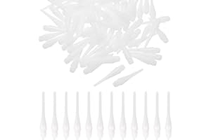 LQIOACU 60 Pezzi Bianco Freccette Punta Plastica, Freccette Professionali Punta Plastica, Punte Freccette Plastica, Punte Freccette Soft-Nero, 2BA