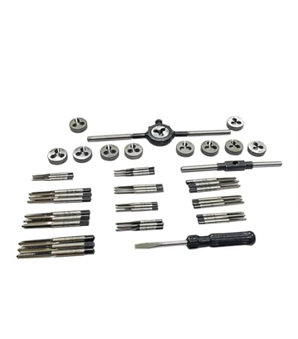 Metric Tap Set Bolt Thread Repair Uxcell M8 X 0.5mm Metric , Machine Thread Screw Tap W Re Threader Tool Kit Tap And Die Set