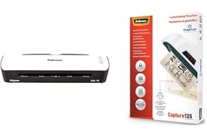 Plastifieuse Sola A4 Fellowes 5745602, 125 microns & 5307407 Pochettes de Plastification A4 125 microns par 100