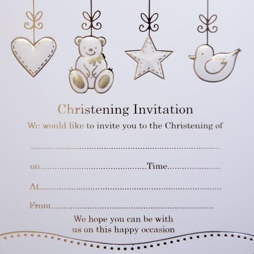 Jean Barrington Christening Invitations - Bear, Duck
