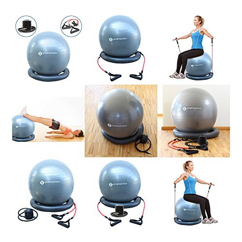 VERGLEICHSSIEGER: Premium Gymnastikball „Workout Ball“ von Sportastisch :: Innovative Widerstandsbändern für Fitnesstraining :: Anti-Burst-Schutz :: INKLUSIVE Fußpumpe :: Durchmesser 65cm :: kostenloser BONUS: eBook „Training mit dem Gymnastikball“ :: geprüfte Markenqualität Einsteiger oder Profis :: INKLUSIVE Bodenring :: Exklusives Design für Schwangere, Erwachsene und Kinder :: Perfekter Sitzball geeignet für Zuhause oder im Büro :: inklusive 3 Jahren Sportastisch Produktgarantie - 7