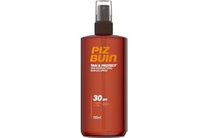 ‎PIZ BUIN Piz Buin Tan & Protect Tan Intensifying Sun Oil Spray, Bräunungsintensivierendes Öl Spray, Wasserfest, Sonnenschutz LSF 30, 150 ml