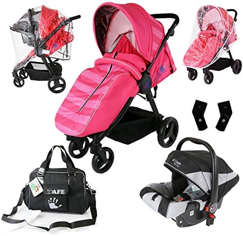 iSafe Sail Stroller - Pink Travel System Includes Carseat, Bag, Bumper Bar Rain cover Bootcover