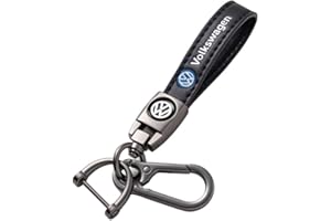 ILOME Leather Car Keychain, Metal Car Key Ring Key Chain for Car Key Fob Accessories, Car Key Fob Keyring Replacement