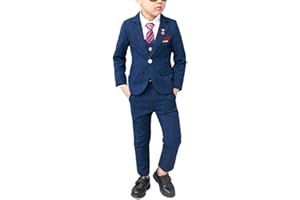 GUOCU Vestito del Ragazzo, Abito da Cerimonia per Bambini Giacca + Gilet+ Camicia + Pantaloni Completo da Sposa